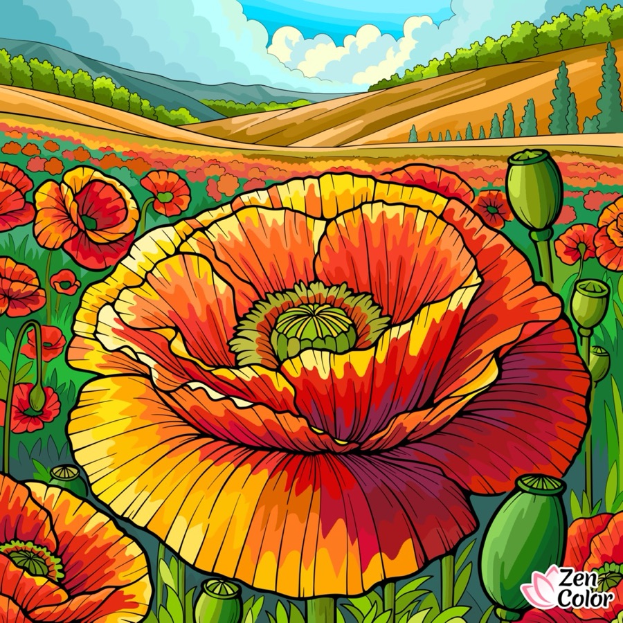 2025 Floral Friday: 02.28 —Colouring Flowers #56 (8th for&nbsp;2025)